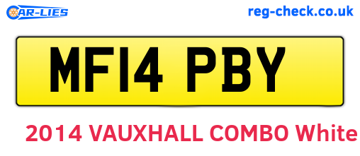 MF14PBY are the vehicle registration plates.