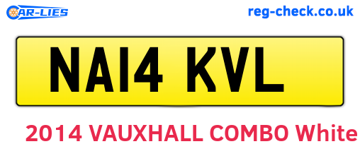 NA14KVL are the vehicle registration plates.