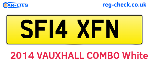 SF14XFN are the vehicle registration plates.