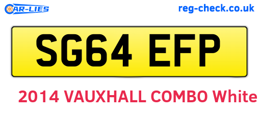 SG64EFP are the vehicle registration plates.