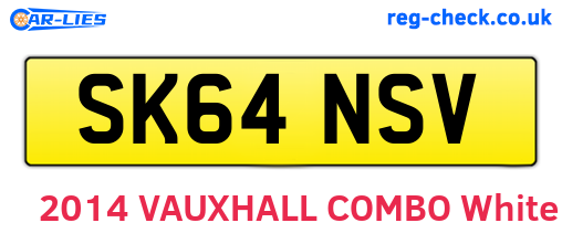 SK64NSV are the vehicle registration plates.