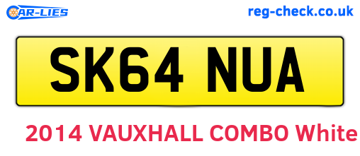 SK64NUA are the vehicle registration plates.