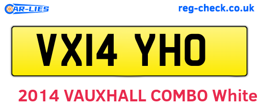VX14YHO are the vehicle registration plates.