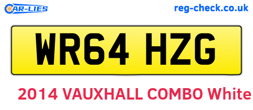 WR64HZG are the vehicle registration plates.