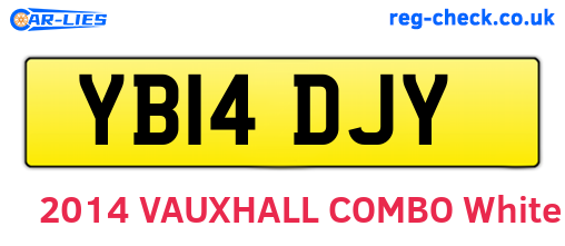 YB14DJY are the vehicle registration plates.