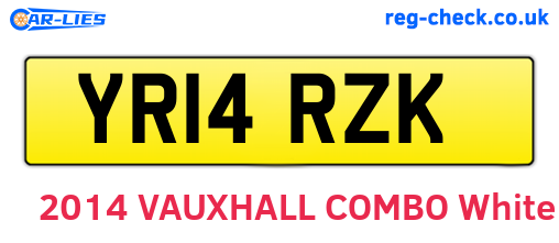 YR14RZK are the vehicle registration plates.