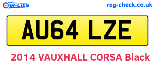 AU64LZE are the vehicle registration plates.