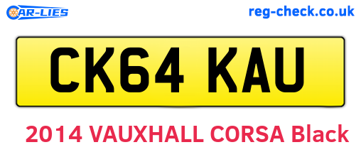 CK64KAU are the vehicle registration plates.