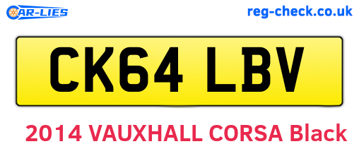 CK64LBV are the vehicle registration plates.