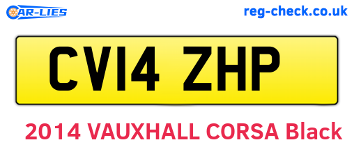 CV14ZHP are the vehicle registration plates.