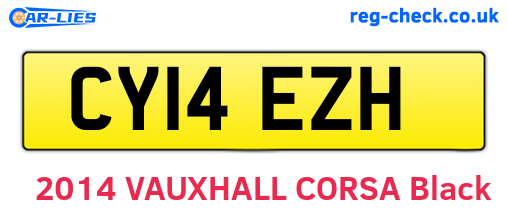 CY14EZH are the vehicle registration plates.
