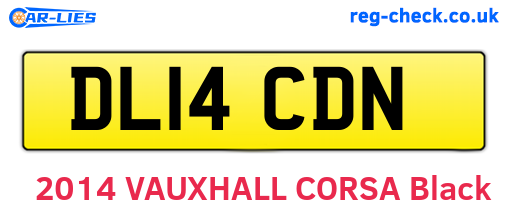 DL14CDN are the vehicle registration plates.