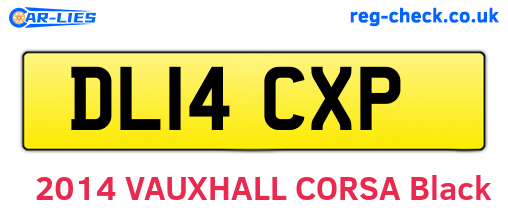 DL14CXP are the vehicle registration plates.