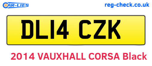DL14CZK are the vehicle registration plates.