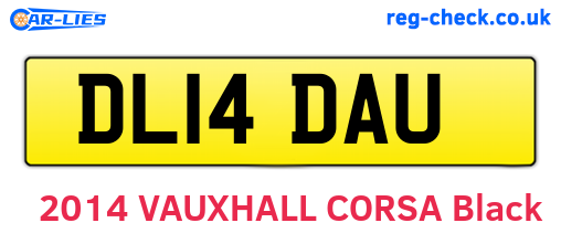 DL14DAU are the vehicle registration plates.