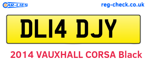 DL14DJY are the vehicle registration plates.