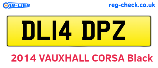 DL14DPZ are the vehicle registration plates.