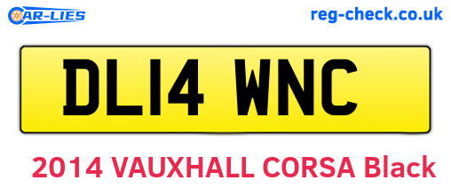 DL14WNC are the vehicle registration plates.