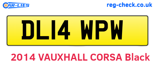 DL14WPW are the vehicle registration plates.