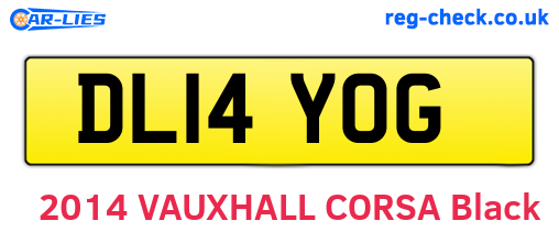 DL14YOG are the vehicle registration plates.