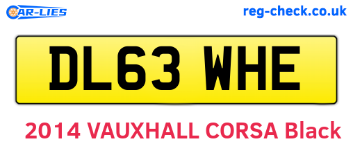 DL63WHE are the vehicle registration plates.
