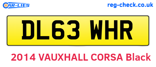 DL63WHR are the vehicle registration plates.