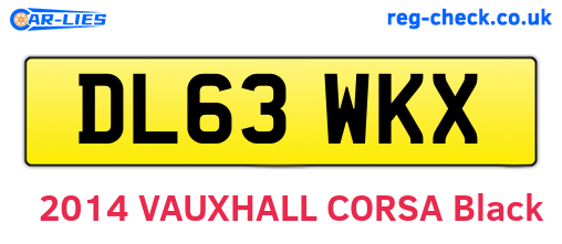 DL63WKX are the vehicle registration plates.