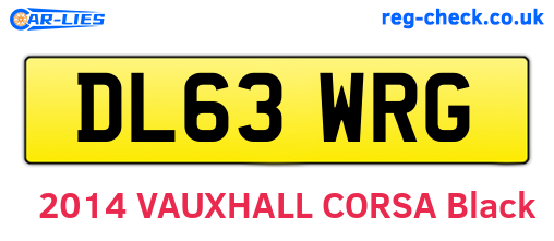 DL63WRG are the vehicle registration plates.