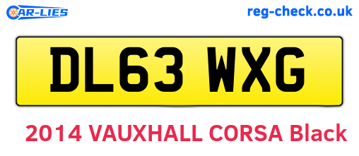 DL63WXG are the vehicle registration plates.