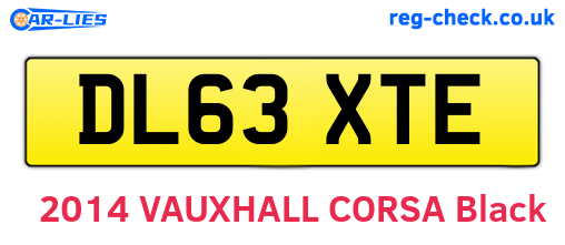 DL63XTE are the vehicle registration plates.