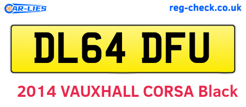 DL64DFU are the vehicle registration plates.