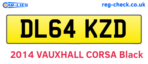 DL64KZD are the vehicle registration plates.