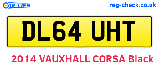 DL64UHT are the vehicle registration plates.