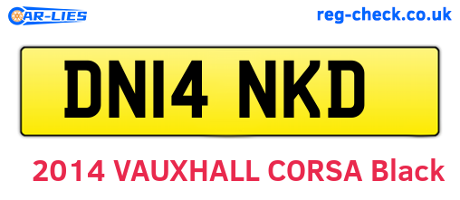 DN14NKD are the vehicle registration plates.