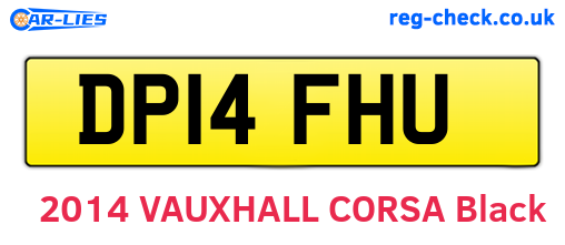 DP14FHU are the vehicle registration plates.
