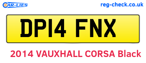 DP14FNX are the vehicle registration plates.