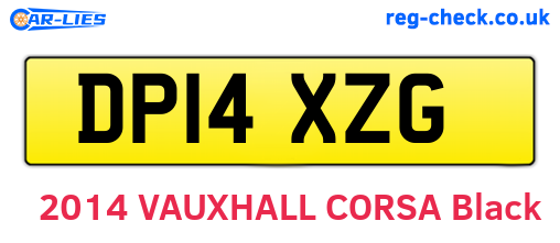 DP14XZG are the vehicle registration plates.