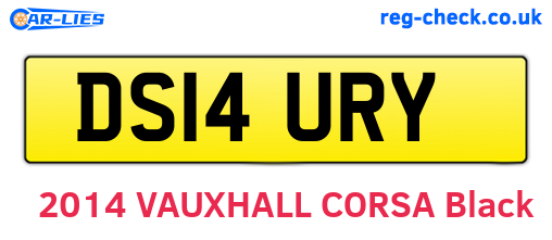 DS14URY are the vehicle registration plates.