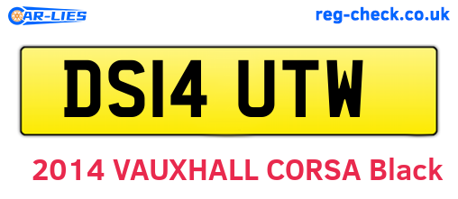 DS14UTW are the vehicle registration plates.