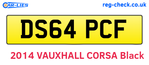 DS64PCF are the vehicle registration plates.