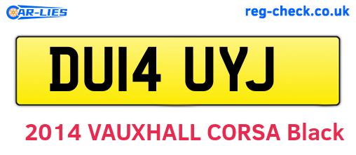 DU14UYJ are the vehicle registration plates.