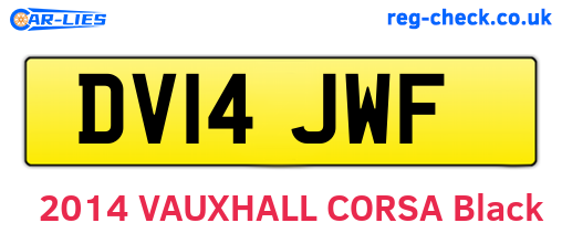 DV14JWF are the vehicle registration plates.