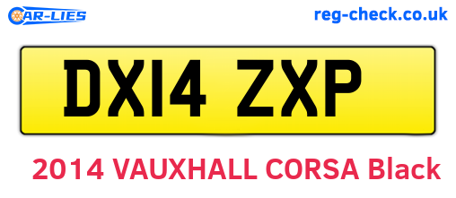 DX14ZXP are the vehicle registration plates.