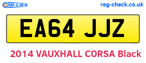 EA64JJZ are the vehicle registration plates.