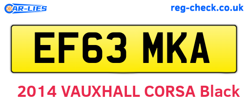 EF63MKA are the vehicle registration plates.