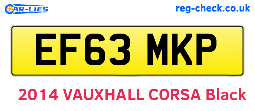 EF63MKP are the vehicle registration plates.