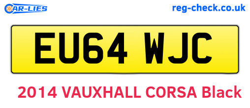 EU64WJC are the vehicle registration plates.