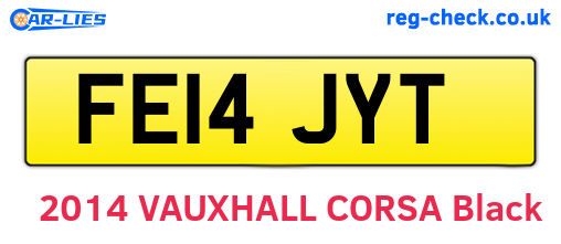 FE14JYT are the vehicle registration plates.