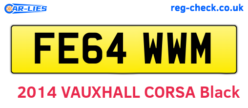 FE64WWM are the vehicle registration plates.
