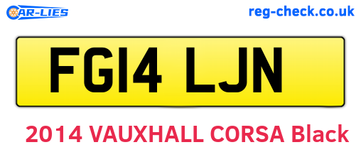 FG14LJN are the vehicle registration plates.